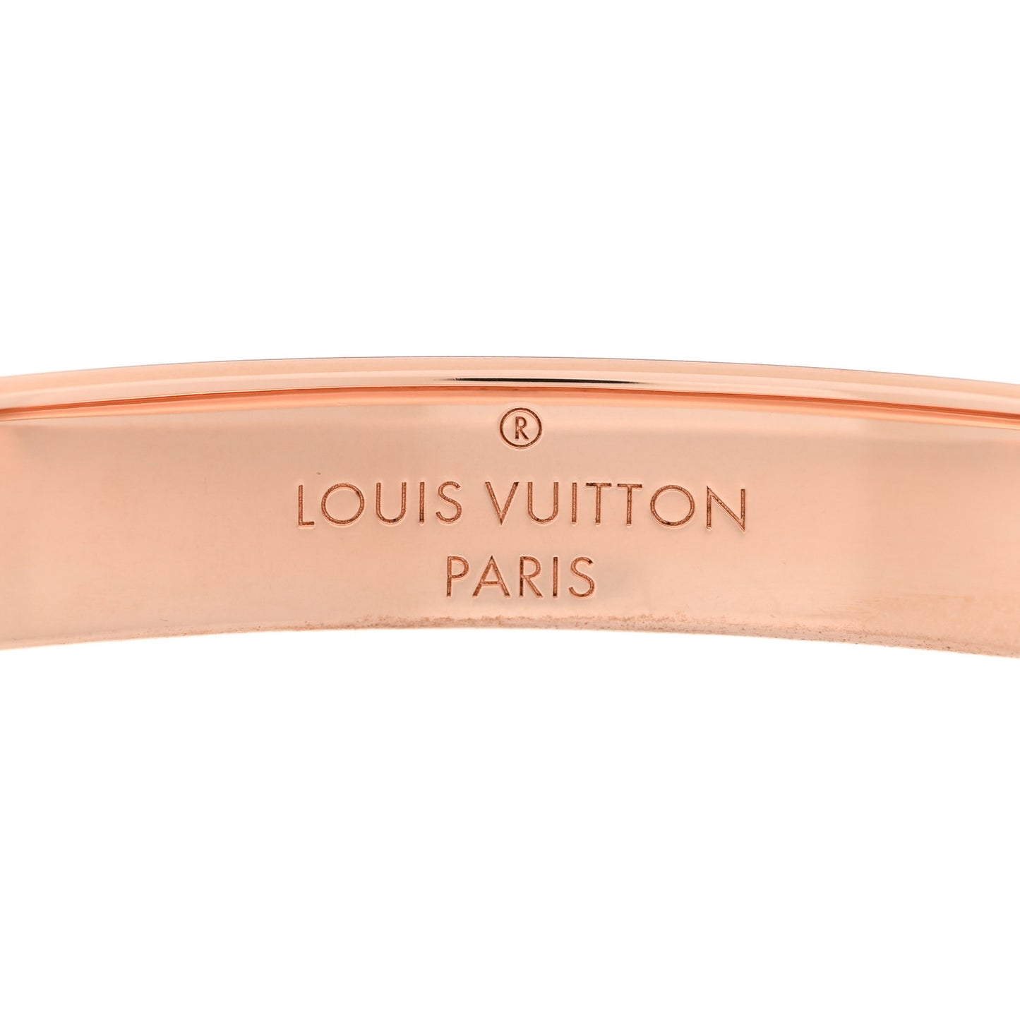 Brass Monogram Nanogram Cuff S Pink Gold