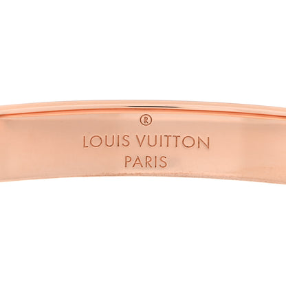Louis Vuitton Brass Monogram Nanogram Cuff S Pink Gold 4 of 6