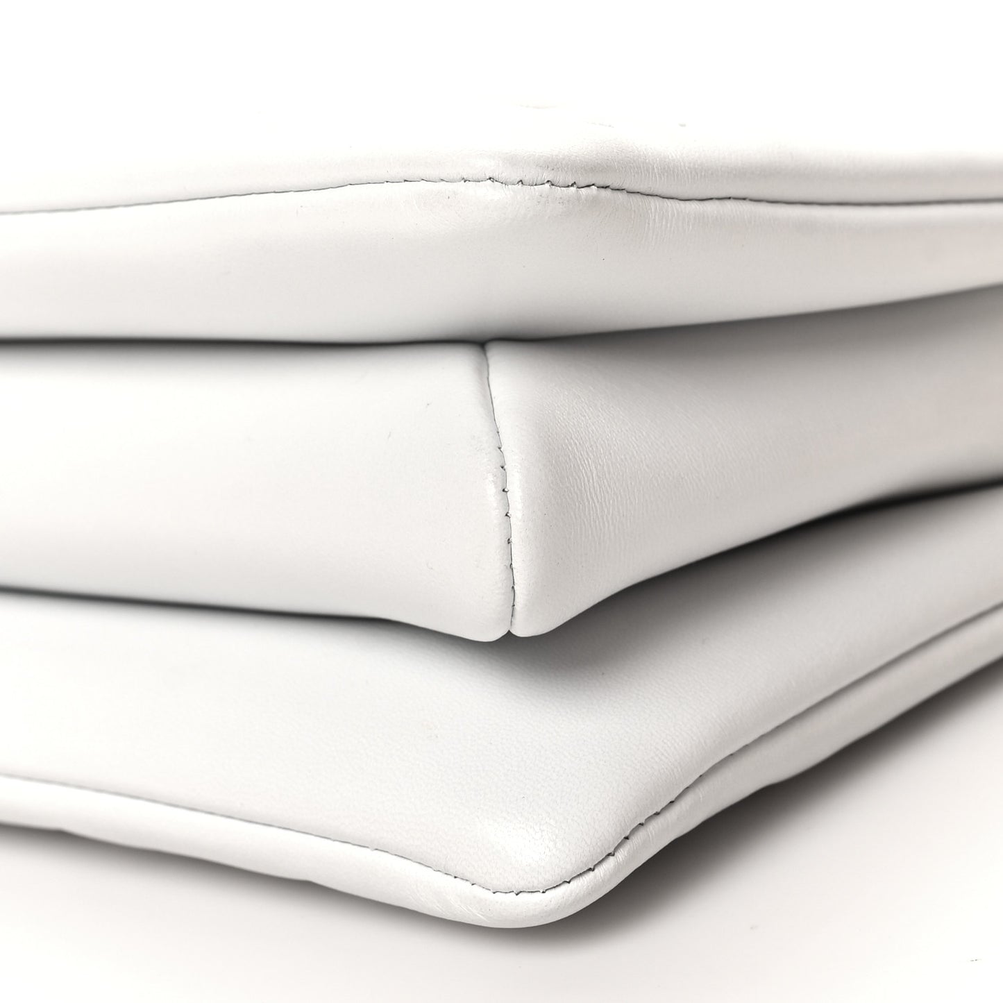 Lambskin Embossed Monogram Coussin BB White