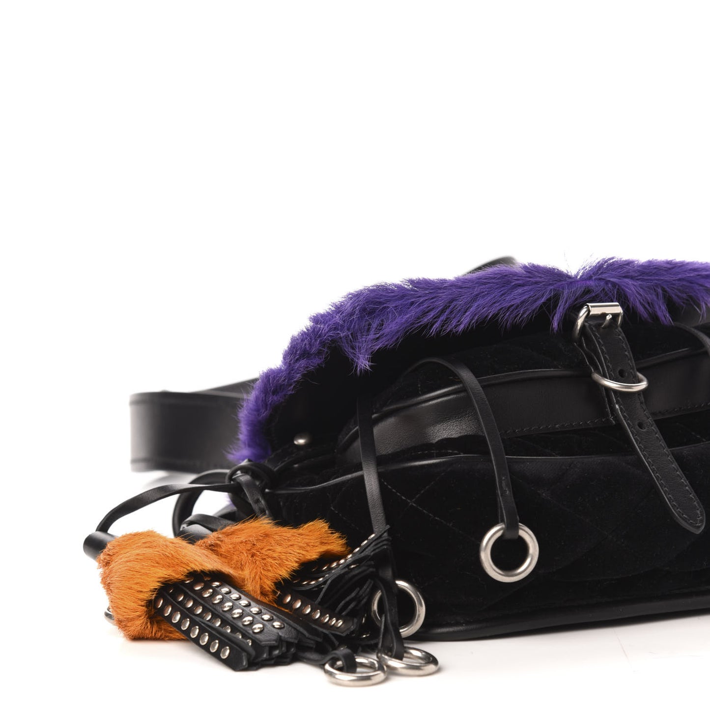 Calf Hair Velluto Corsaire Antic Crossbody Bag Giacinto Black