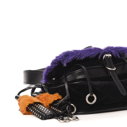Prada Calf Hair Velluto Corsaire Antic Crossbody Bag Giacinto Black 7 of 9