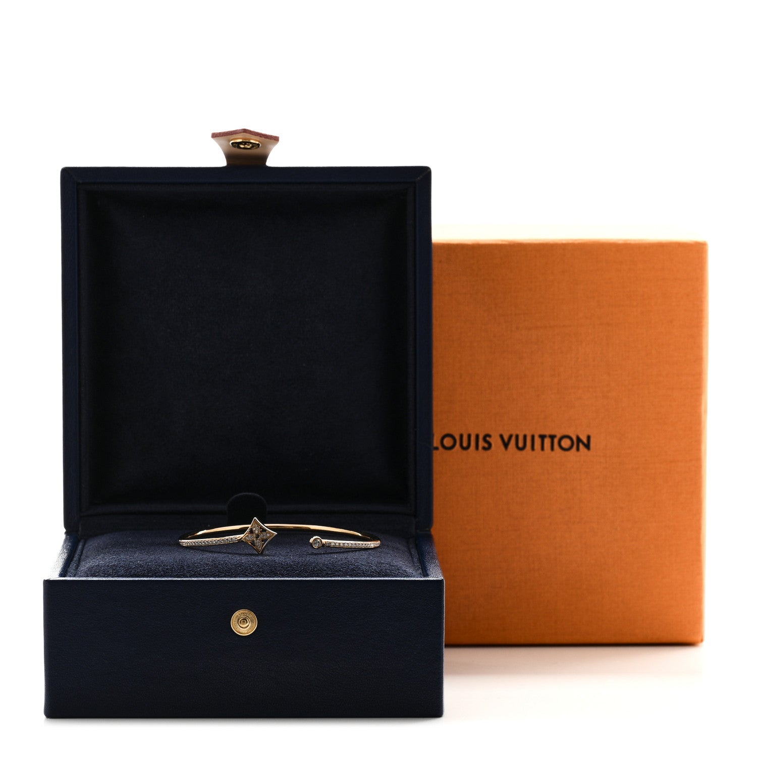Louis Vuitton 18K Yellow Gold Diamond Pave Idylle Blossom Twist Bracelet 4 of 4