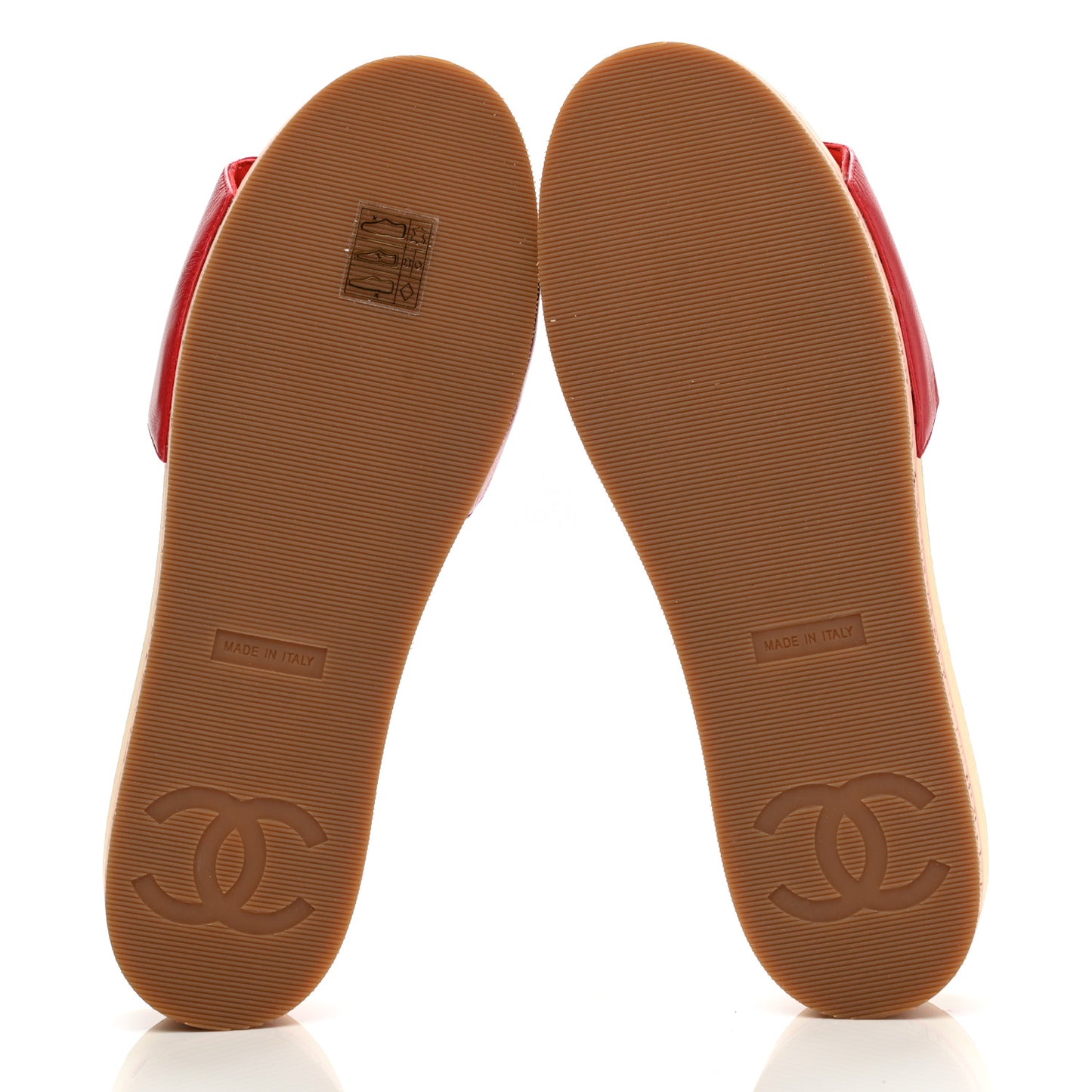 Patent Calfskin Cork CC Platform Slide Sandals 37 Pink