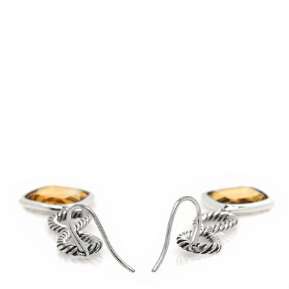 David Yurman Sterling Silver Citrine Infinity Drop Earrings 3 of 4