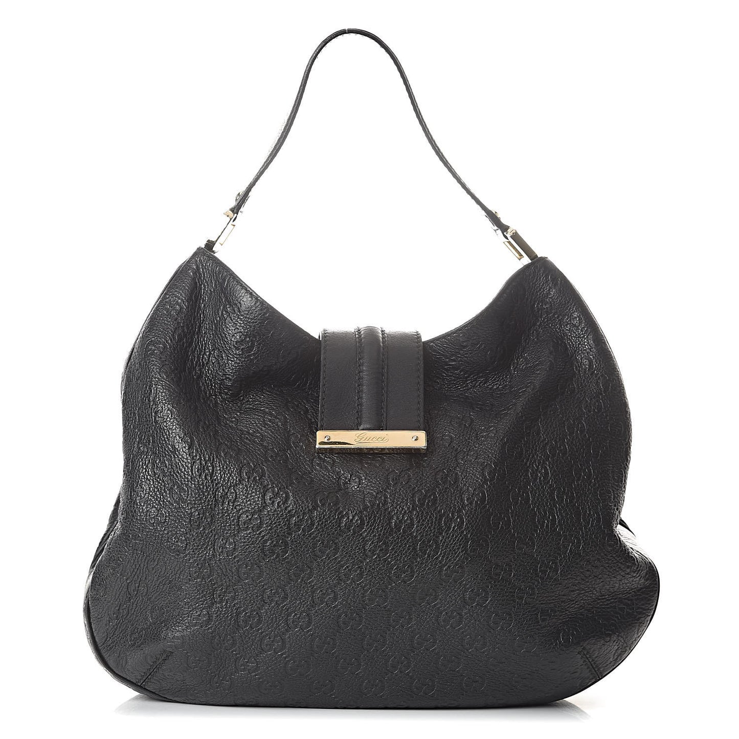 Guccissima Large New Ladies Web Hobo Black