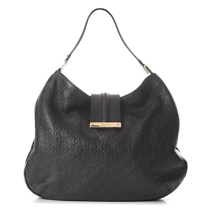 Gucci Guccissima Large New Ladies Web Hobo Black 1 of 12