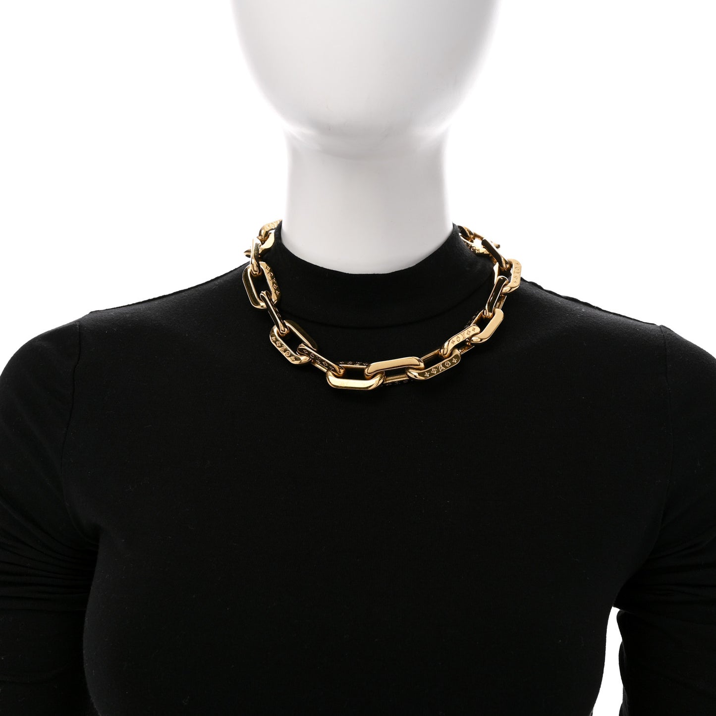 LV Edge Necklace MM Gold