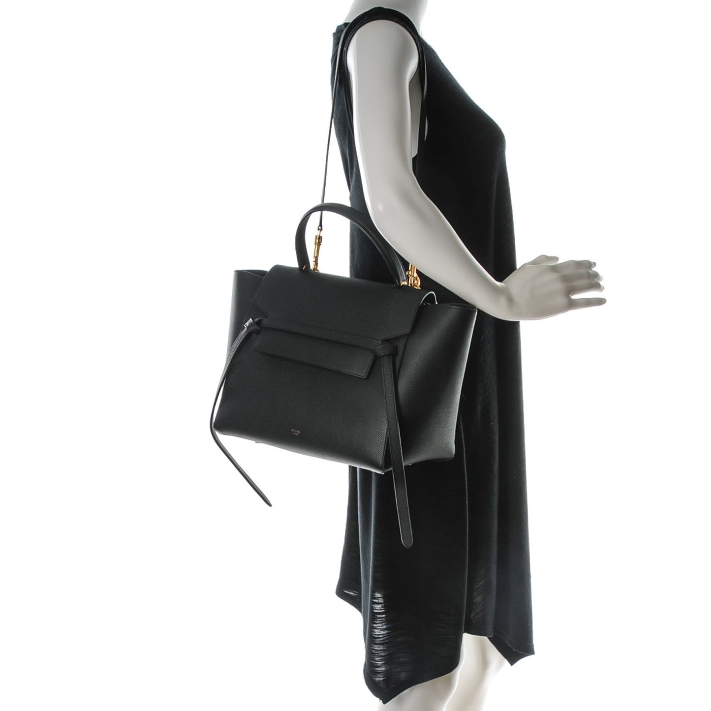 Grained Calfskin Mini Belt Bag Black