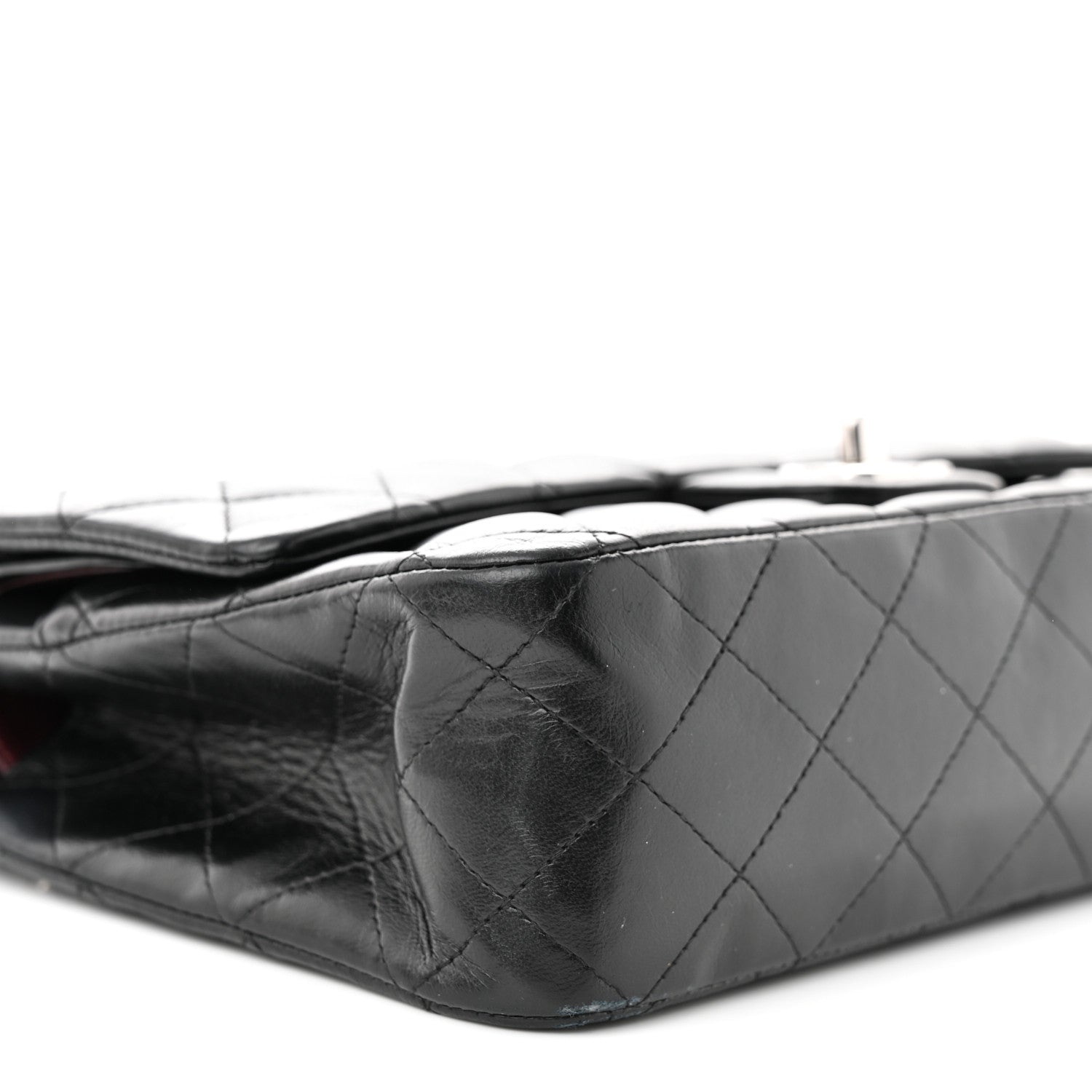 Chanel Lambskin Quilted Medium Double Flap Black 9 of 13