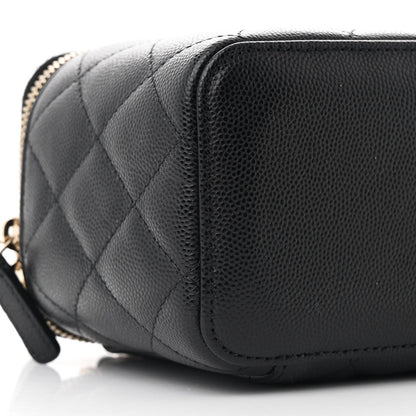Chanel Caviar Quilted Small Vanity Case With Chain Black 9 of 11
