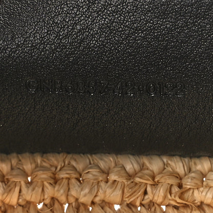 Saint Laurent Raffia Calfskin Rive Gauche Tote Naturale Black 7 of 11