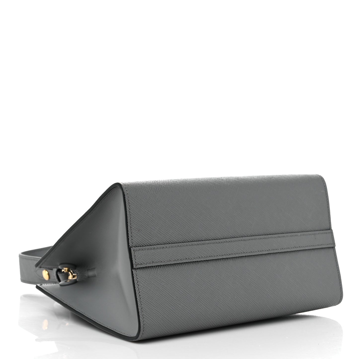 Saffiano Cuir Calfskin Small Monochrome Top Handle Tote Ardesia