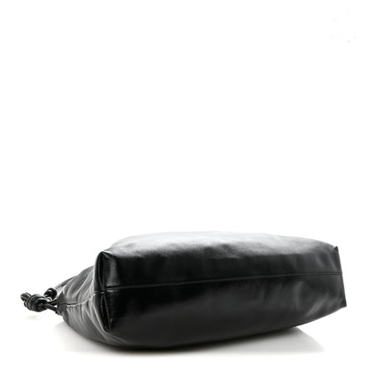 Loewe Patent Lambskin Donut Chain Large Flamenco Knot Clutch Black 4 of 9