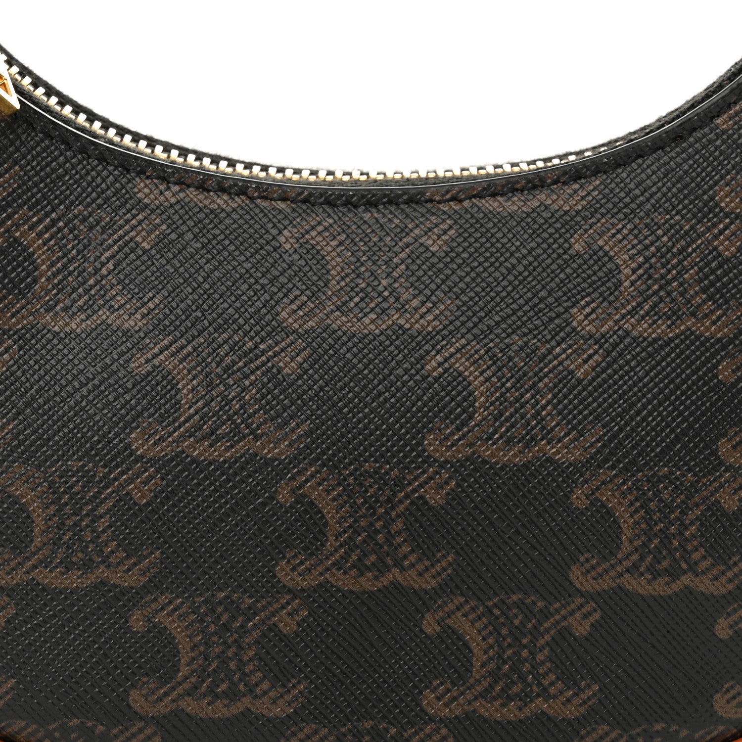 Celine Canvas Calfskin Mini Ava Triomphe Shoulder Bag Tan 9 of 11