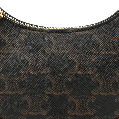 Celine Canvas Calfskin Mini Ava Triomphe Shoulder Bag Tan 9 of 11