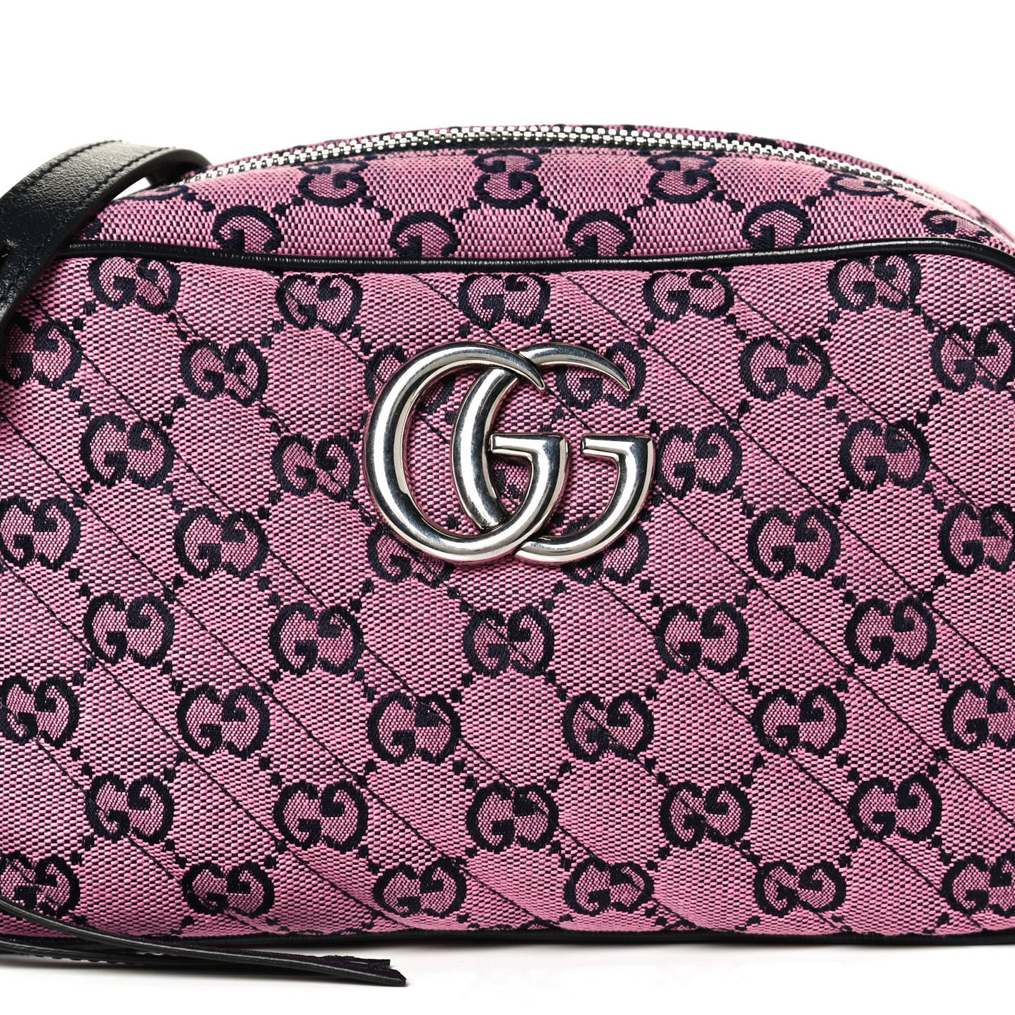 Monogram Multicolor Matelasse Diagonal Small GG Marmont Chain Shoulder Bag Pink Blue