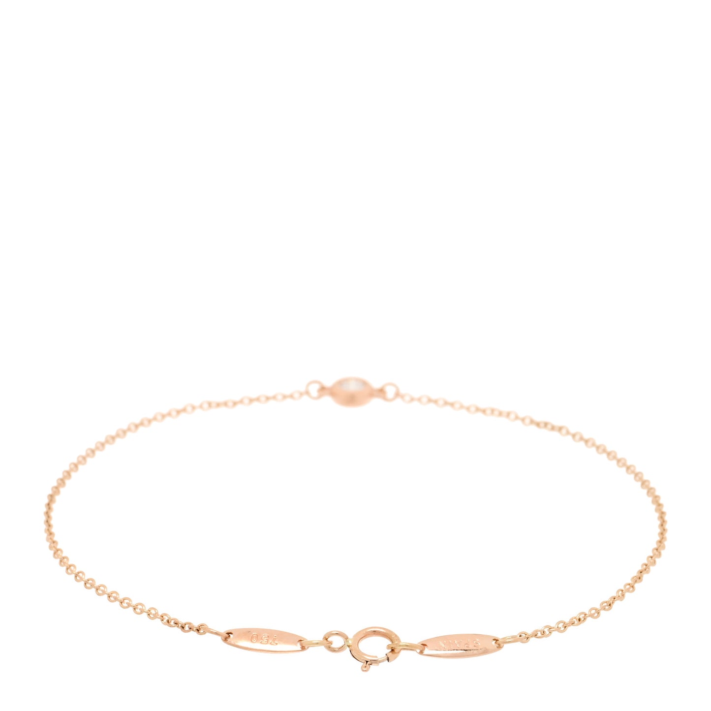 18K Rose Gold Diamond .07ct Elsa Peretti Diamonds by the Yard Bracelet