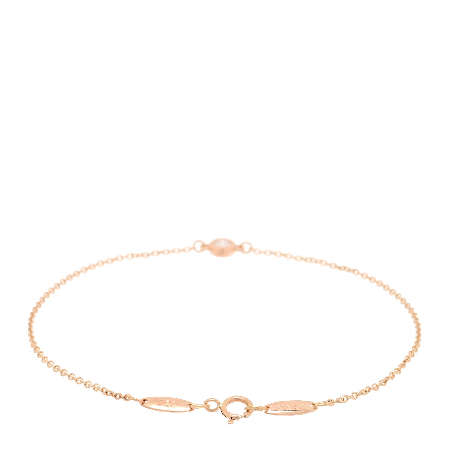 Tiffany 18K Rose Gold Diamond .07ct Elsa Peretti Diamonds by the Yard Bracelet 2 of 3