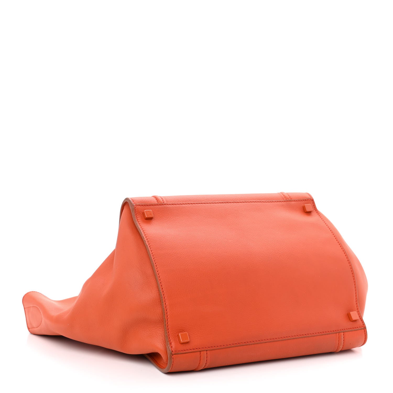 Celine Supple Calfskin Large Phantom Luggage Orange 4 of 10