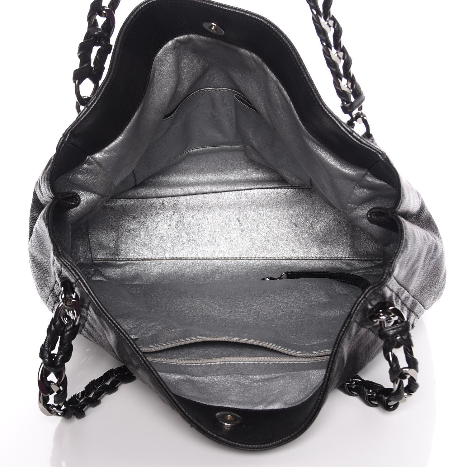 Chanel Glazed Caviar Modern Chain Tote Black 7 of 9