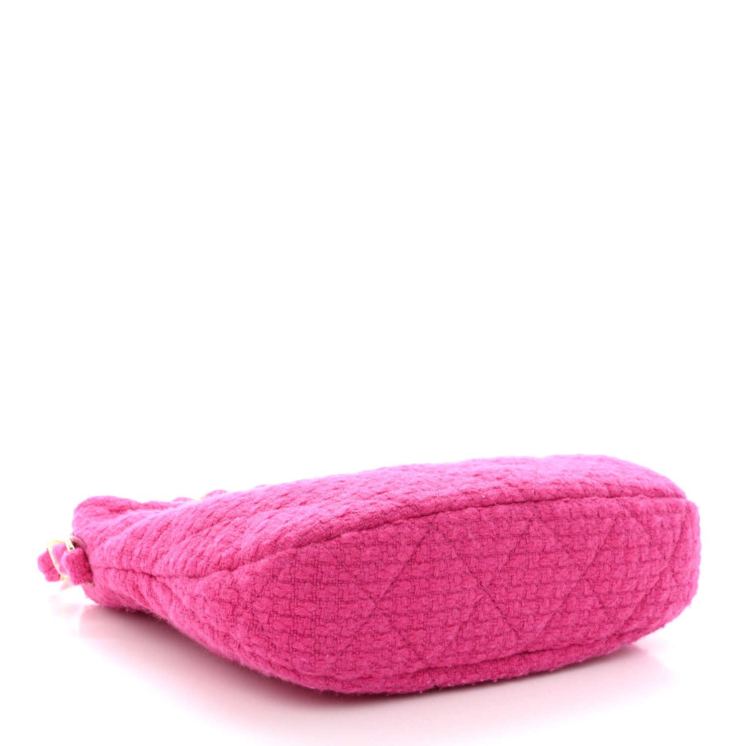 Chanel Cashmere Tweed Quilted CC Links Hobo Fuchsia 4 of 10