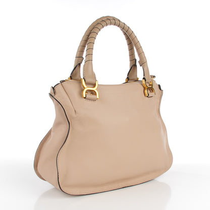 Chloe Calfskin Medium Marcie Satchel Beige 3 of 8