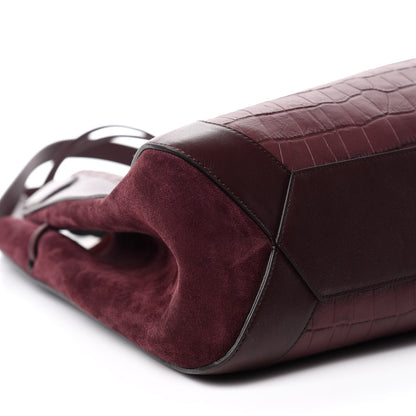 Mulberry Crocodile Embossed Matte Calfskin Millie Tote Burgundy 6 of 9