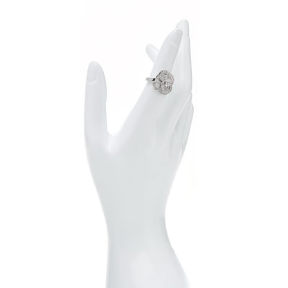Chanel 18K White Gold Diamond Fil de Camelie Ring 49 5 2 of 7