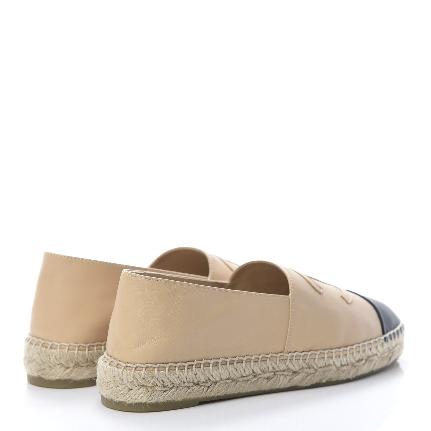 Lambskin CC Espadrilles 39 Beige Black