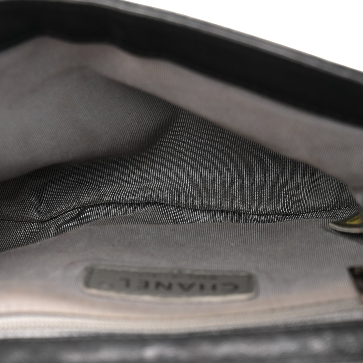 Washed Lambskin Quilted Mini Chain Around Flap Black