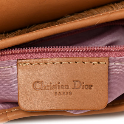 Christian Dior Pony Hair Saddle Bag Brown 6 of 10