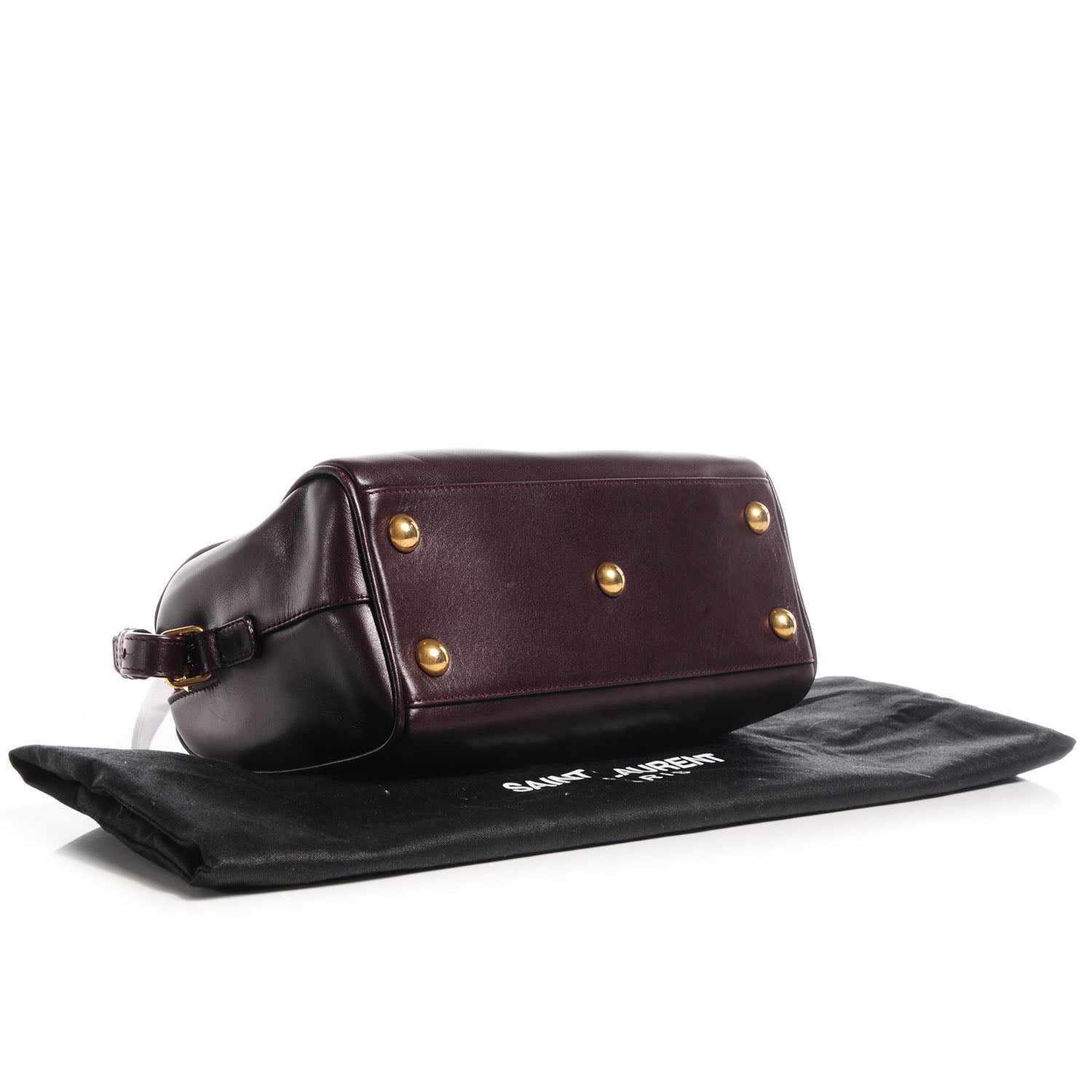 Saint Laurent Calfskin Classic Baby Duffle Wine 4 of 10