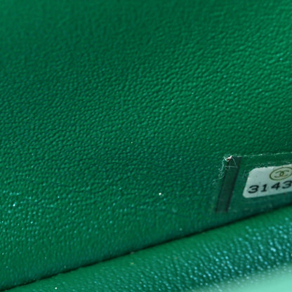 Chanel Iridescent Lambskin Quilted Mini Top Handle Rectangular Flap Green 7 of 11