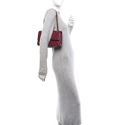 Chanel Caviar Quilted Medium Double Flap Burgundy 2 of 10