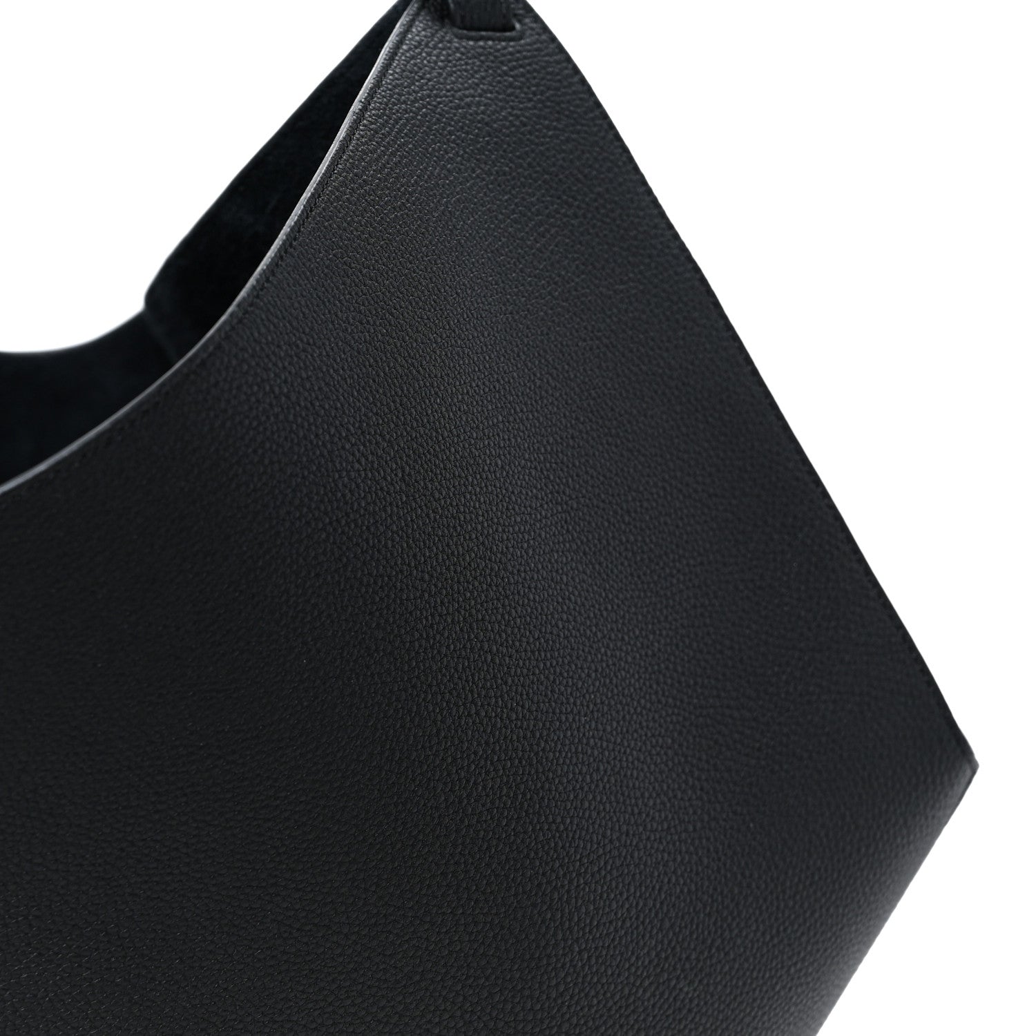 Khaite Pebbled Sport Calfskin Medium Lotus Tote Black 8 of 10