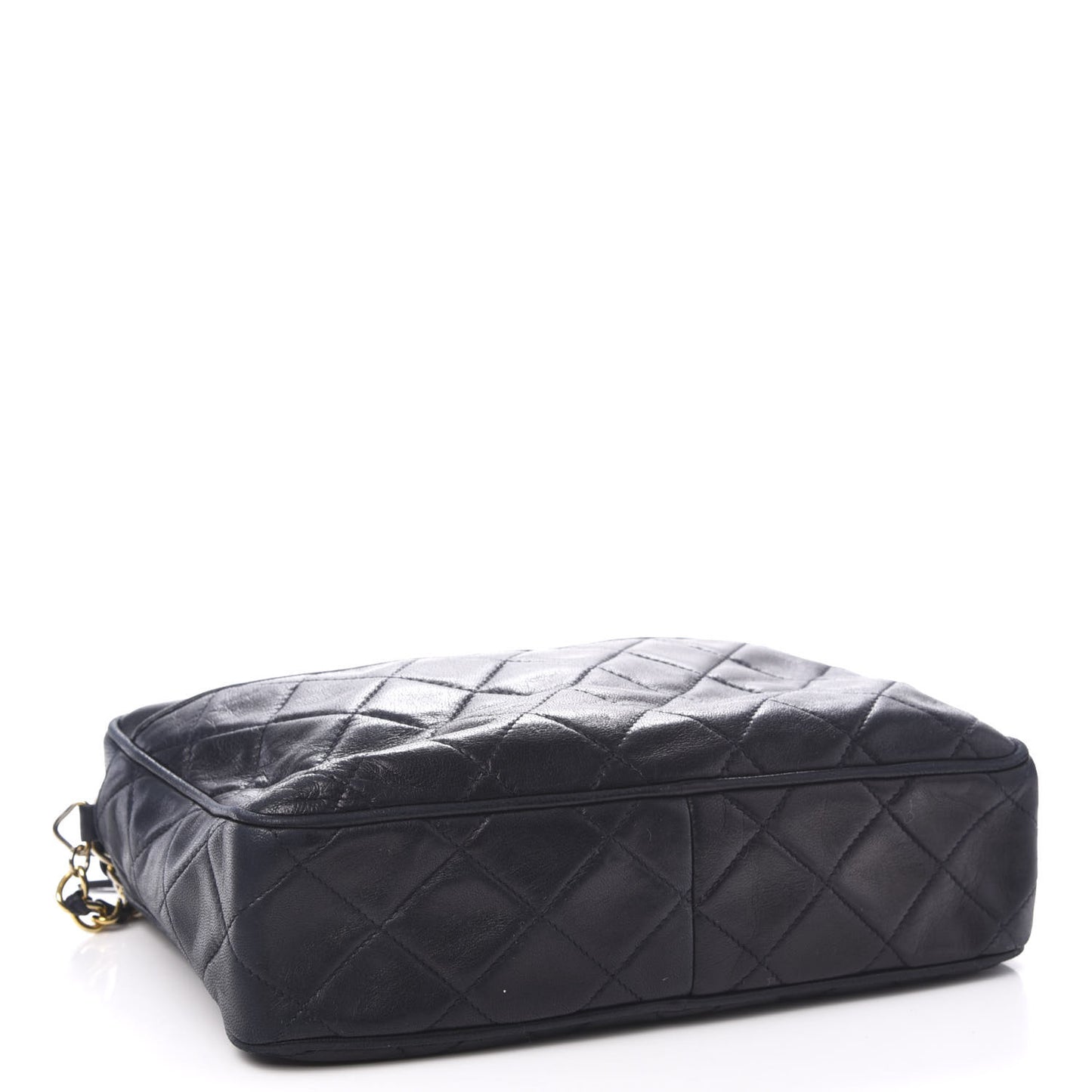 Lambskin Quilted CC Tassel Camera Case Navy