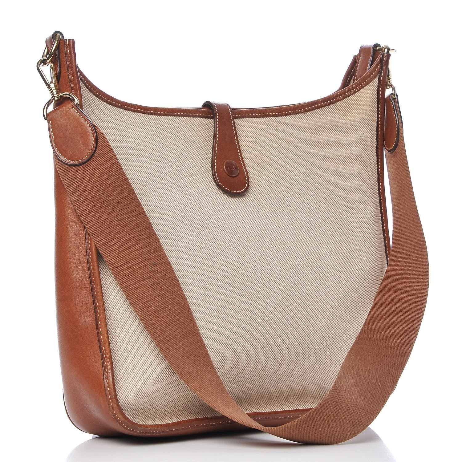 Hermes Toile Natural Barenia Evelyne GM Fauve 3 of 14