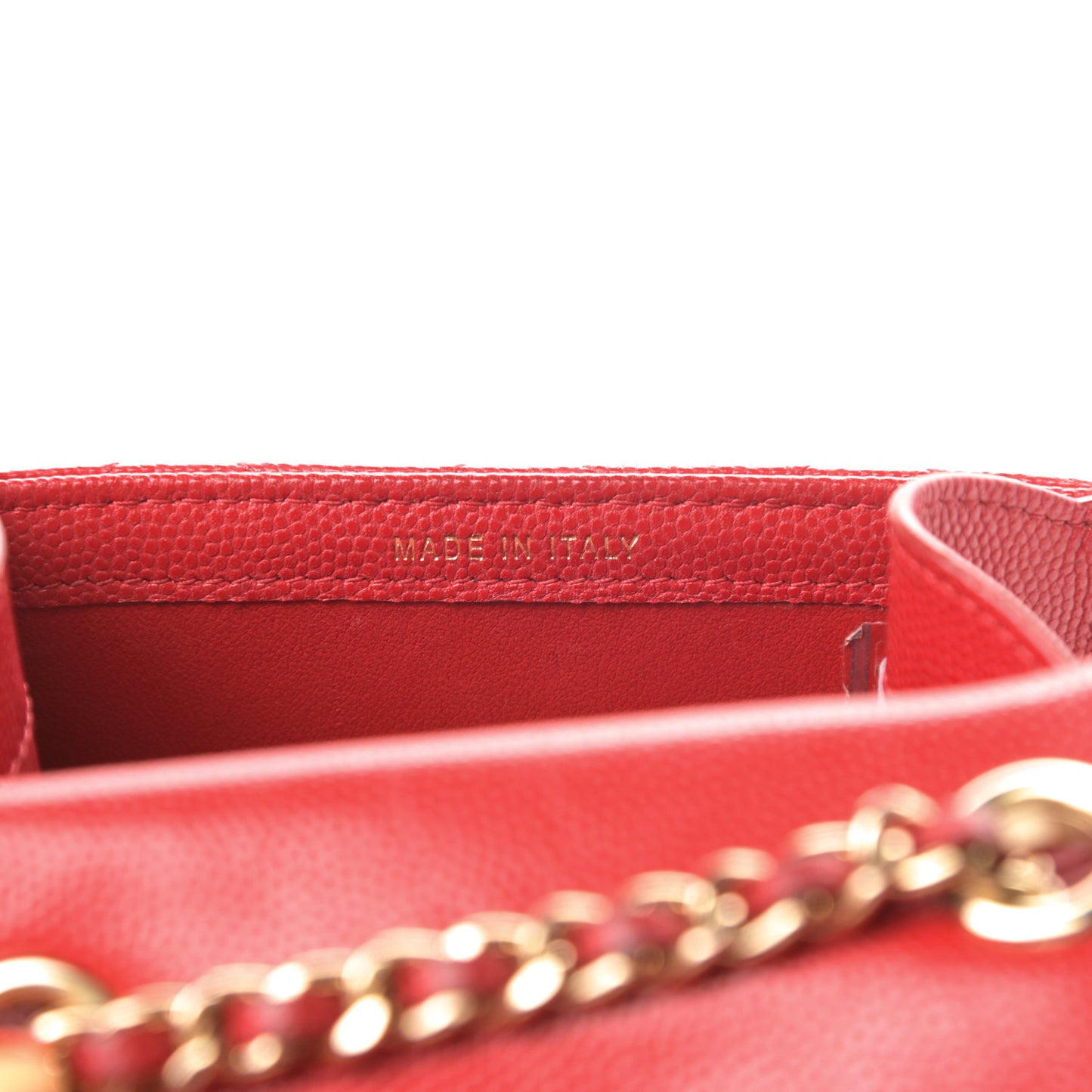 Caviar Quilted Classic Phone Holder Red