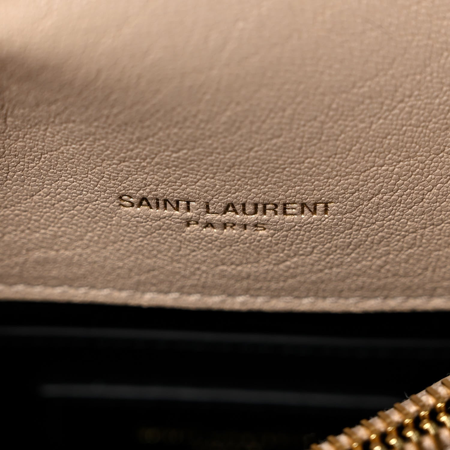 Saint Laurent Sheepskin Matelasse Chevron Monogram Medium College Bag Dark Beige 7 of 10