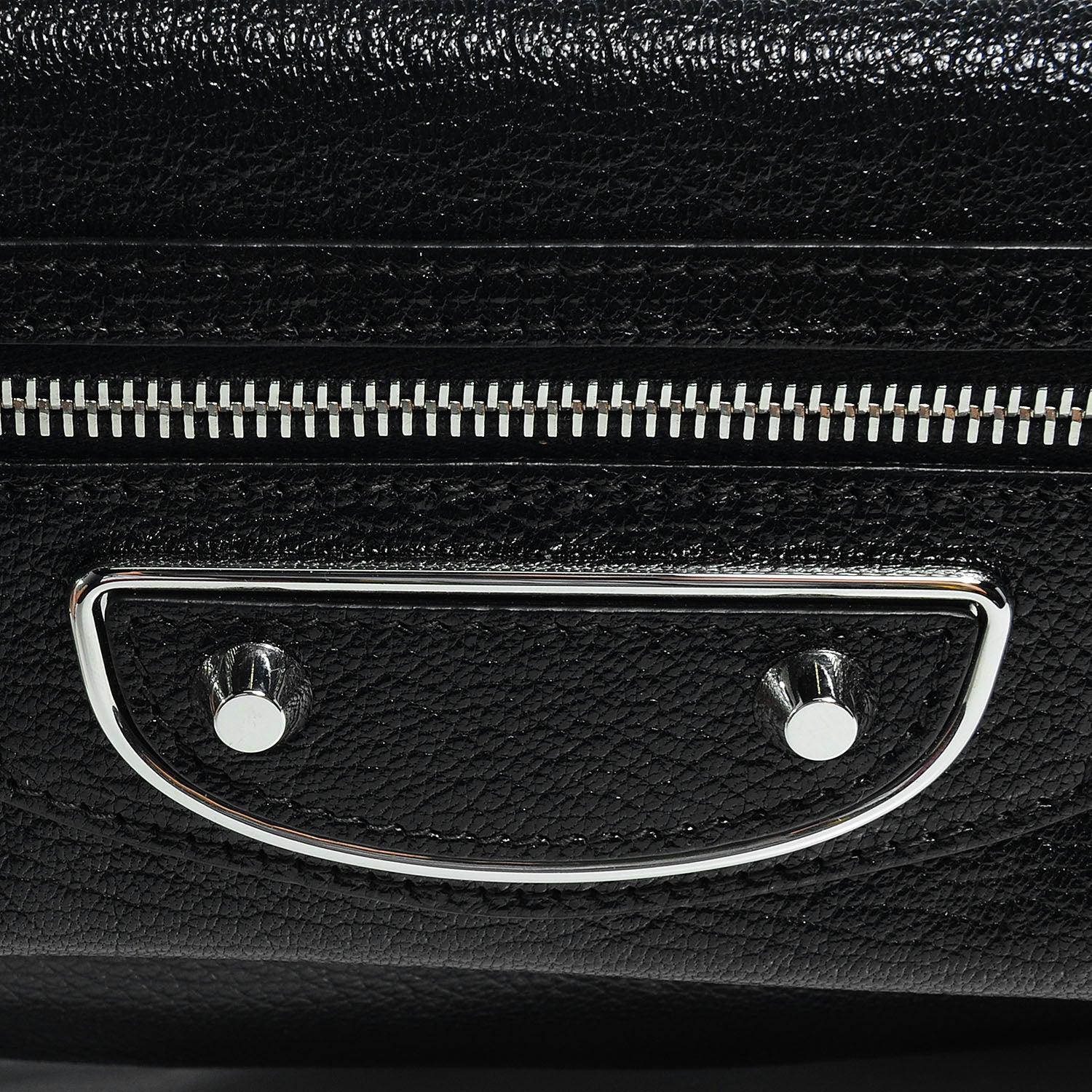 Balenciaga Chevre Metallic Edge Classic Hardware Envelope Clutch Black 7 of 7