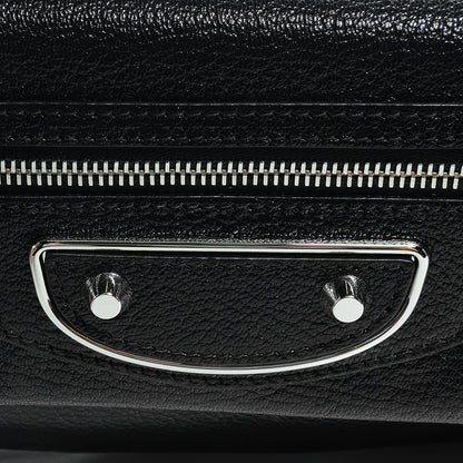 Balenciaga Chevre Metallic Edge Classic Hardware Envelope Clutch Black 7 of 7
