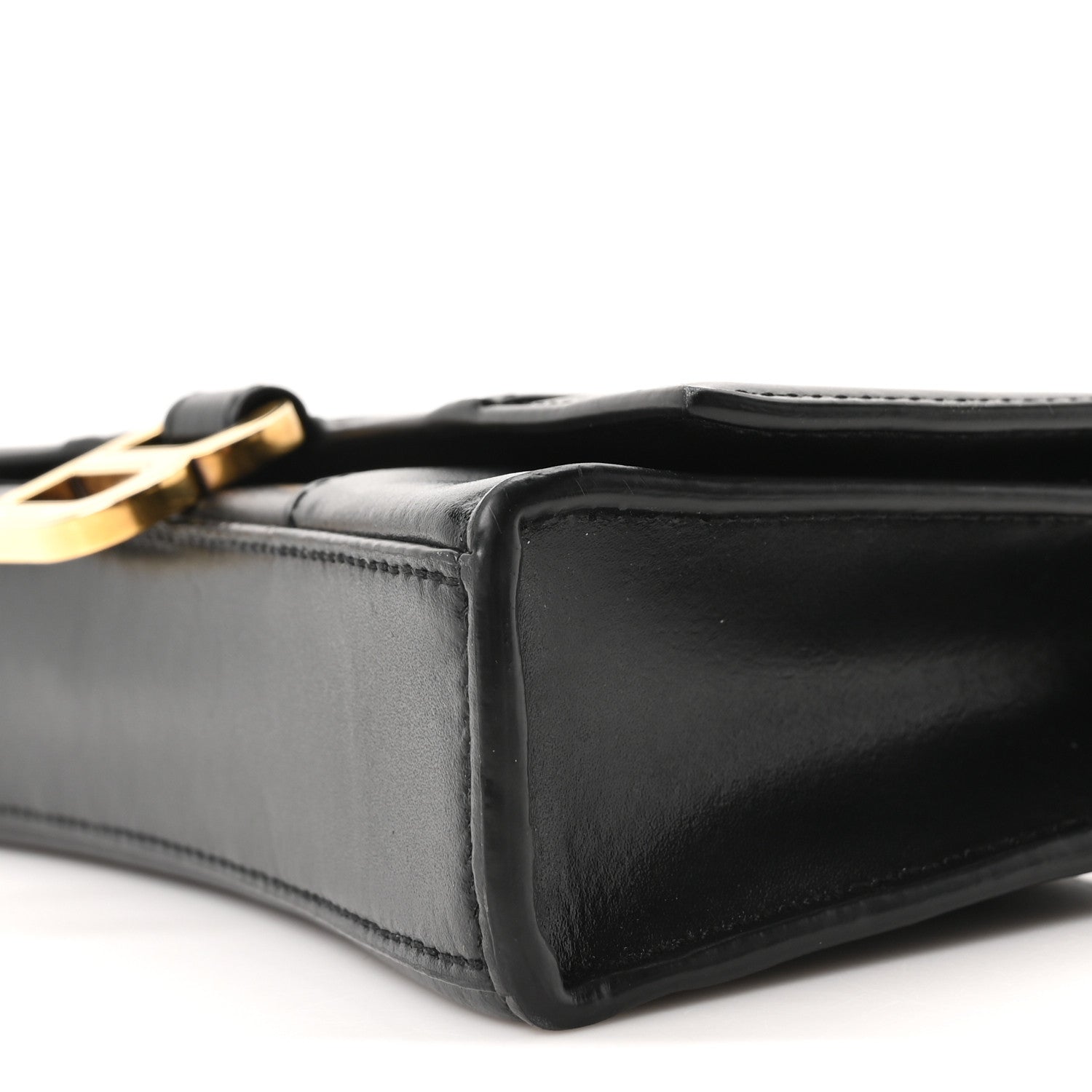 Balenciaga Shiny Box Calfskin Hourglass Chain Bag Black 9 of 9