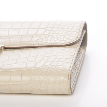 Hermes Matte Alligator Constance Wallet Beton 10 of 14
