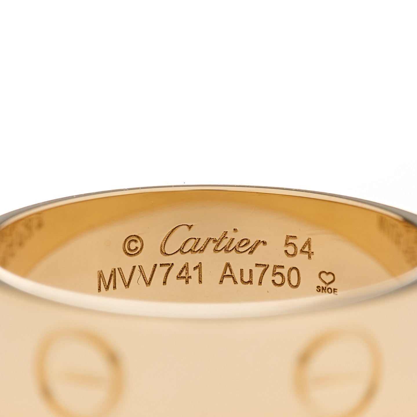 Cartier 18K Yellow Gold 5.5mm LOVE Ring 54 7 3 of 3