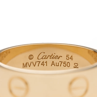 Cartier 18K Yellow Gold 5.5mm LOVE Ring 54 7 3 of 3