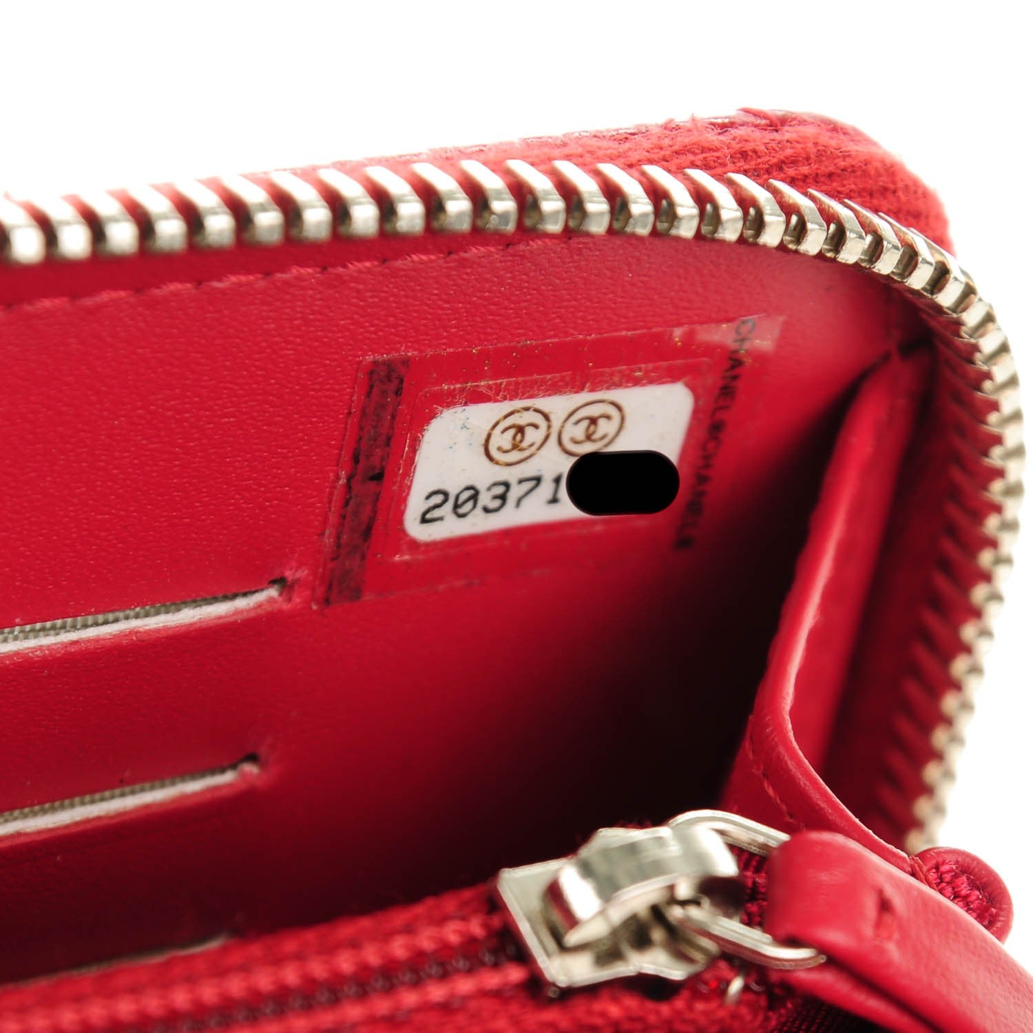 Chanel Caviar Quilted Large Gusset Double Zip Around Wallet Red 8 of 8