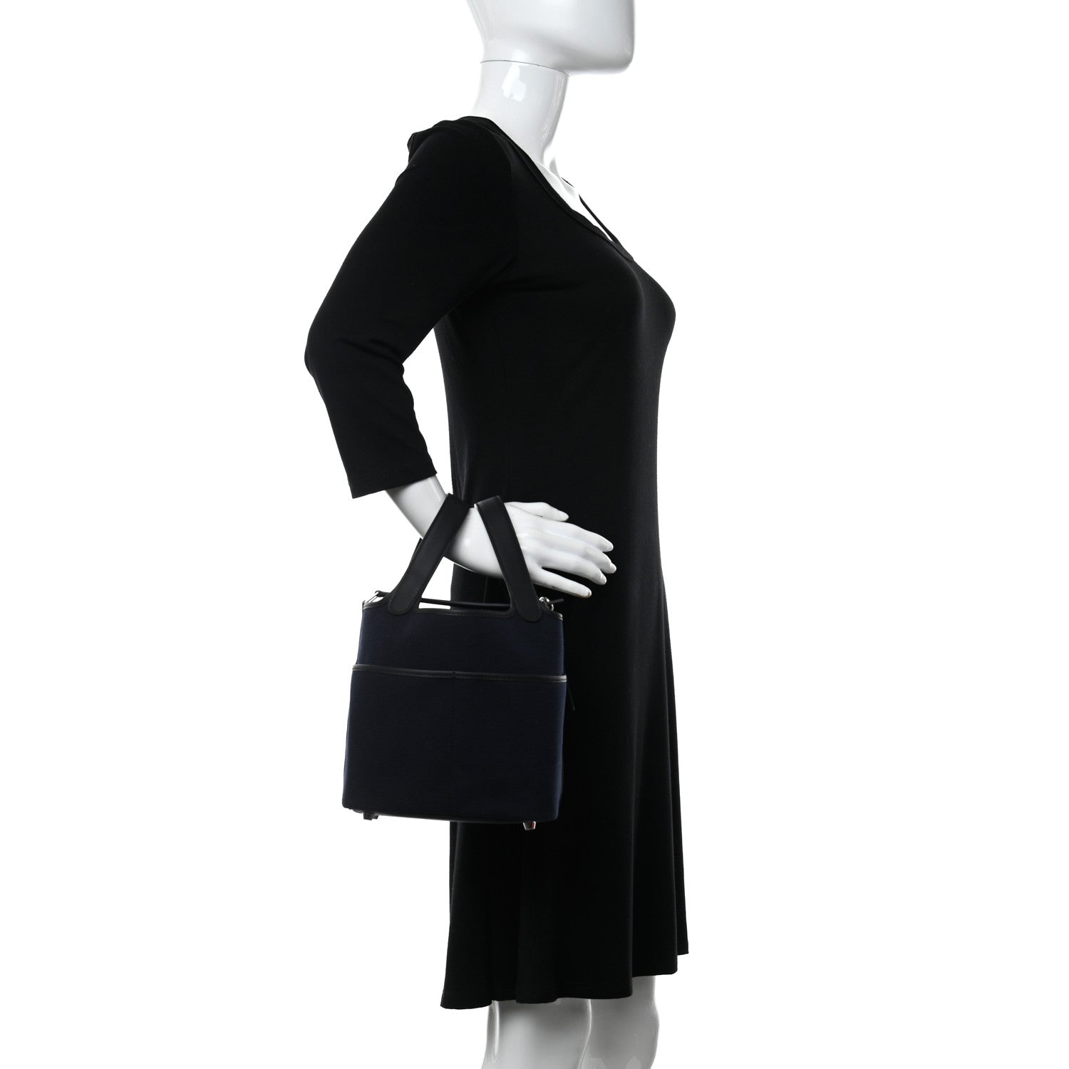 Hermes Toile Goeland Swift Cargo Picotin Lock 18 Bleu Marine 2 of 10