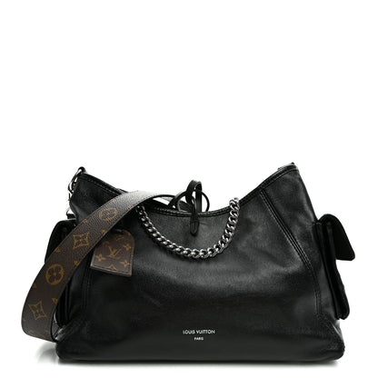 Louis Vuitton Lambskin CarryAll Cargo Vibe PM Black Black 1 of 9