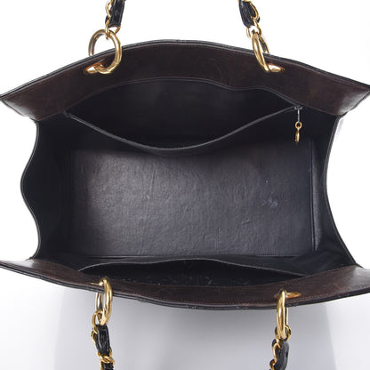 Chanel Patent Grand Shopping Tote GST Black 5 of 10