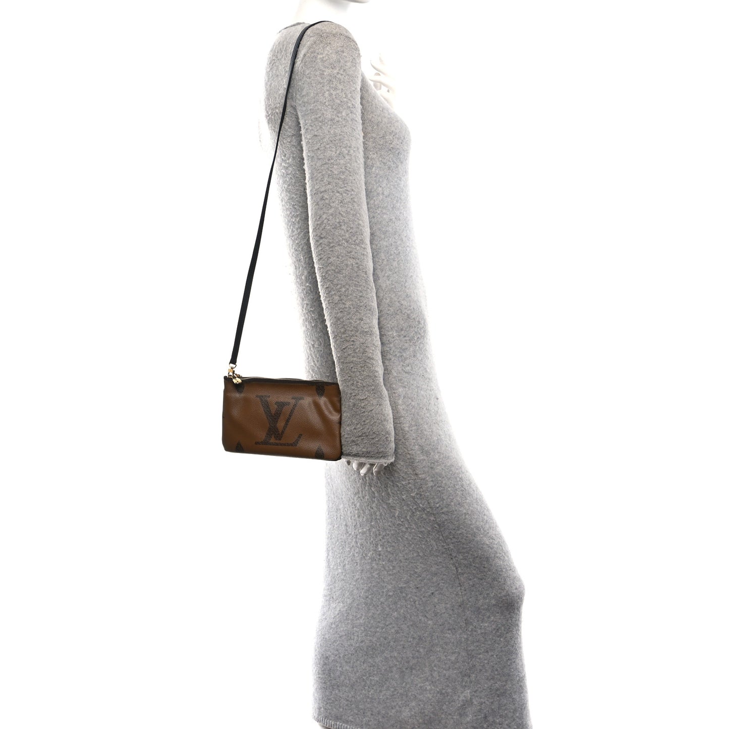 Reverse Monogram Giant Double Zip Pochette